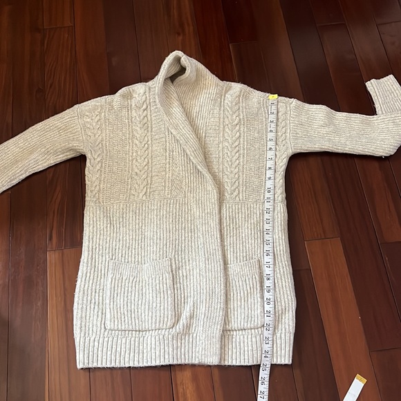 Abercrombie & Fitch Open Front Cream Sweater Cardigan - Picture 12 of 12